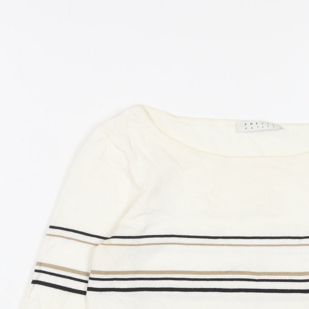 Precis Womens Multicoloured Crew Neck Striped Viscose Pullover Jumper Size S