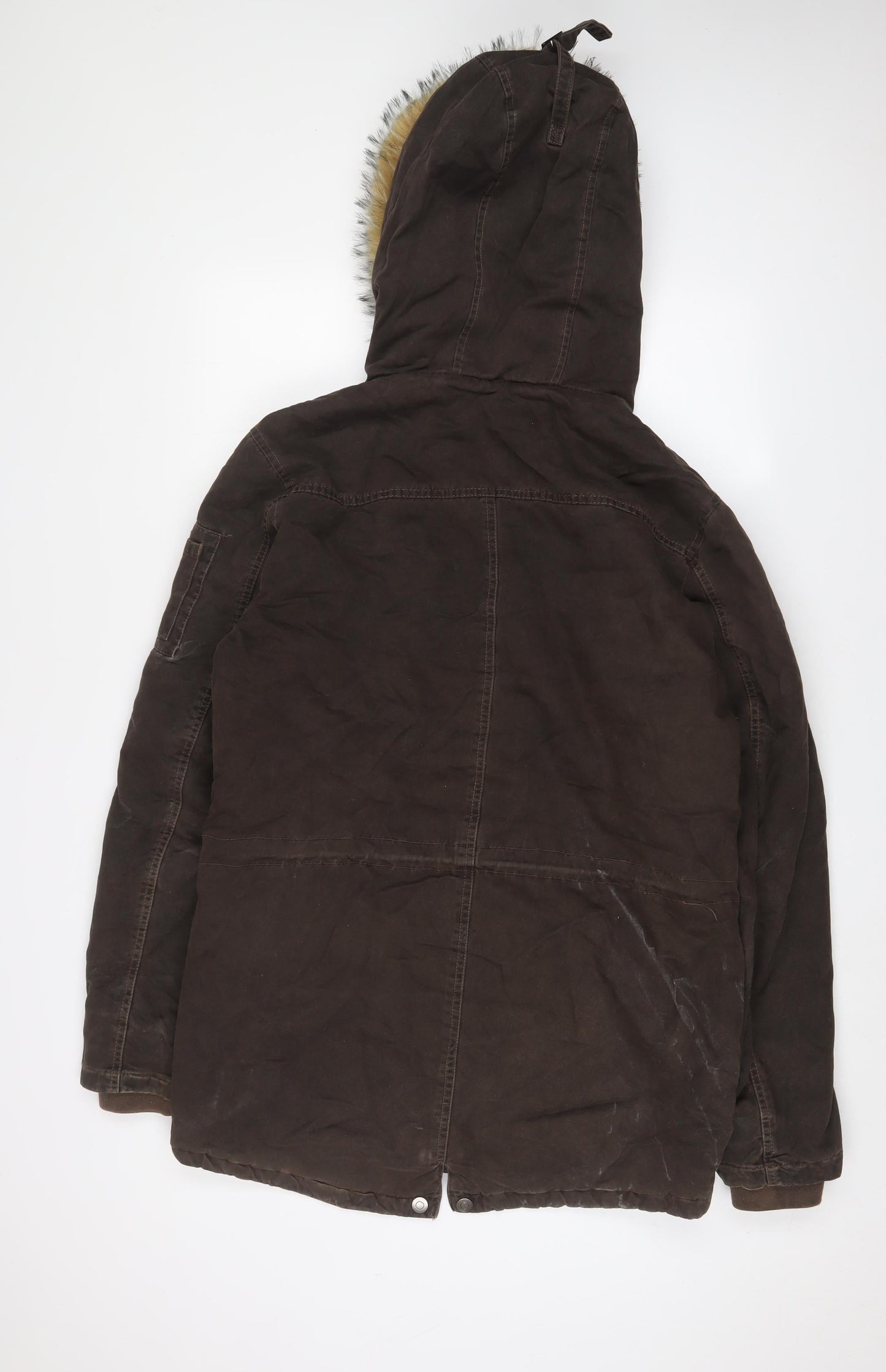 Blend Womens Brown Anorak Coat Size M Zip - Pockets