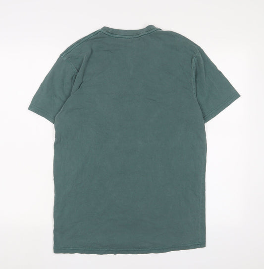 EMI Mens Green Cotton T-Shirt Size M Crew Neck - Washington DC