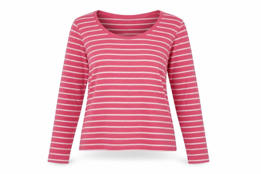Womens UK Size M Lands' End Pink Cotton T-Shirt