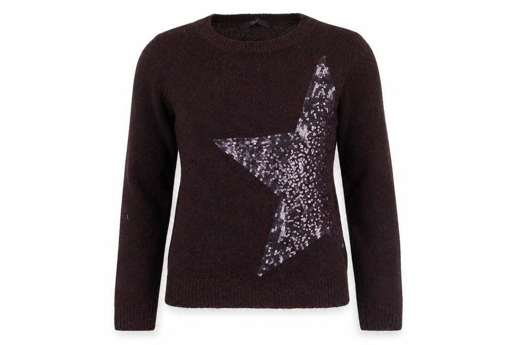 NEXT Womens Red Round Neck Acrylic Pullover Jumper Size 6 - Sequin Star