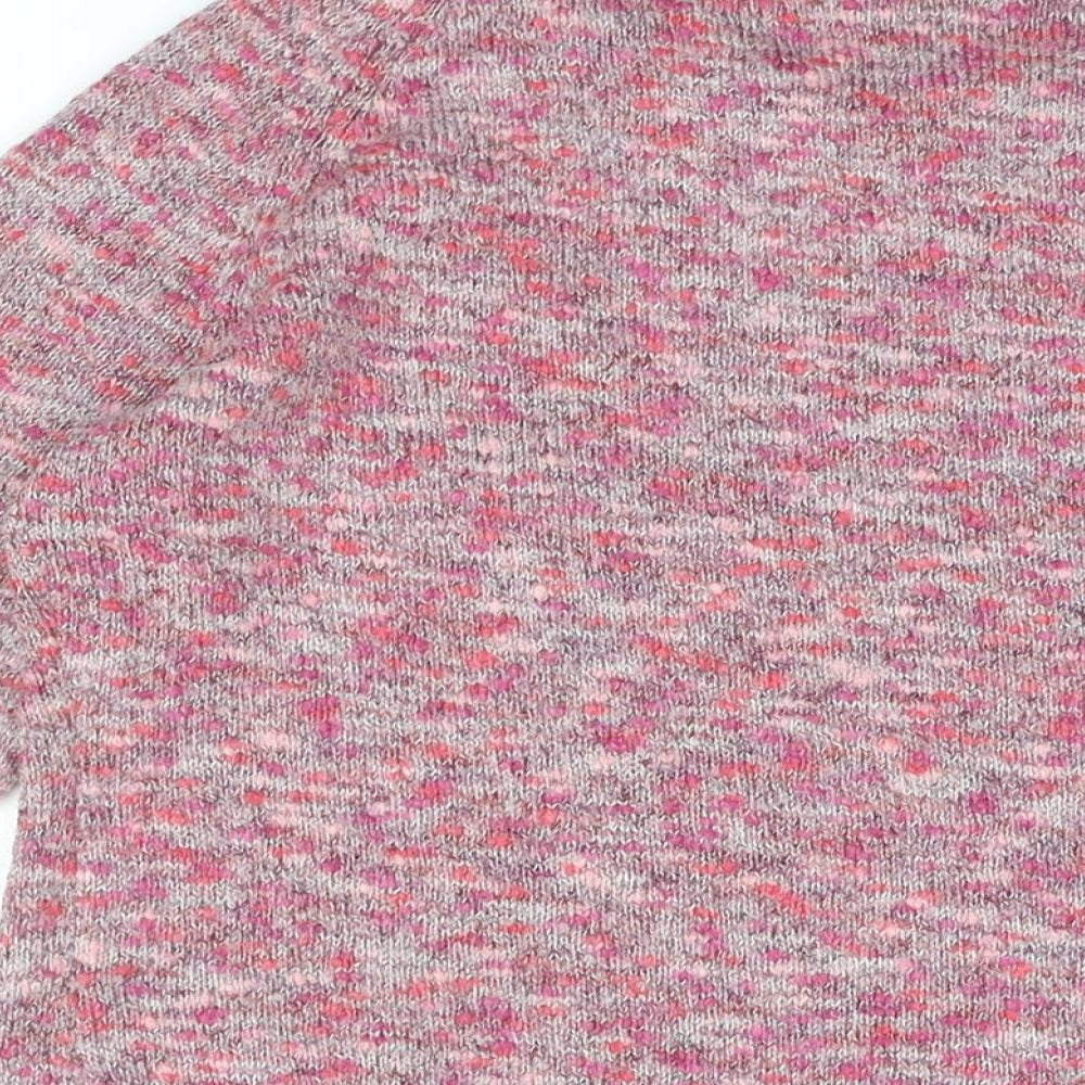 Bpc Womens Pink Round Neck Acrylic Pullover Jumper Size M