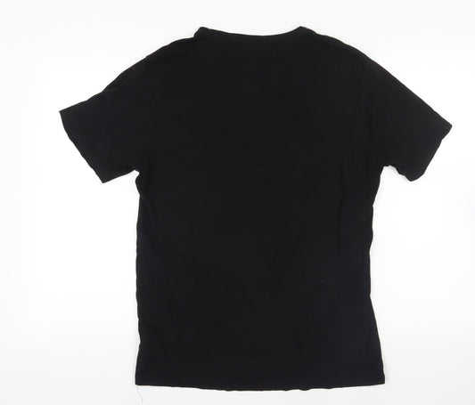 Anko Black Beach Graphic T-Shirt, M, Cotton, Summer Style