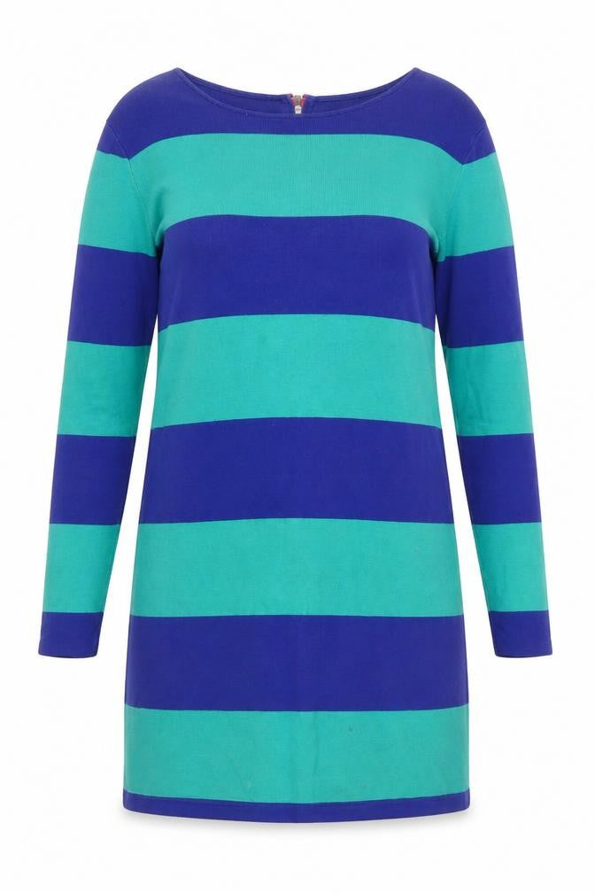 Front view of COS Multicoloured Striped Shift Dress, size S