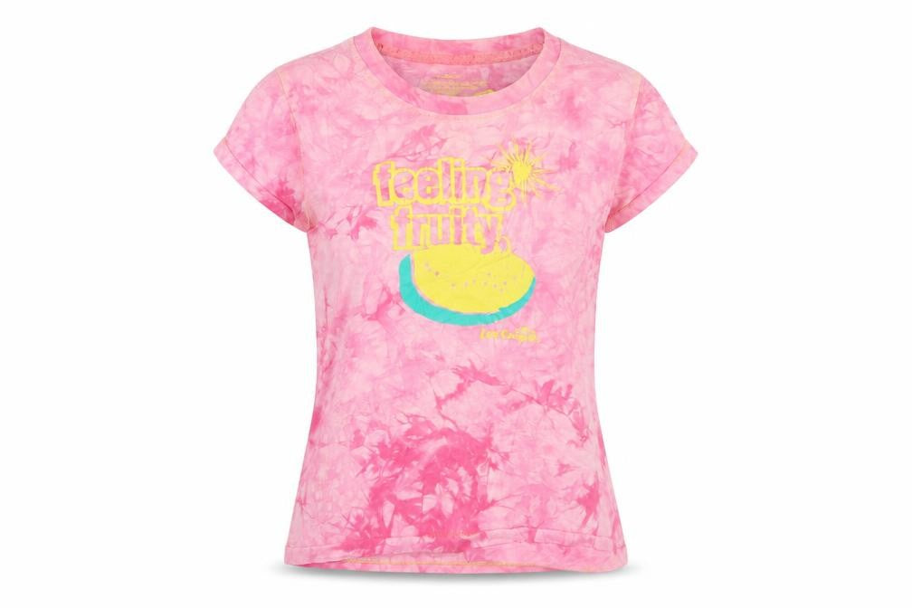 Womens UK Size M Lee Cooper Pink Cotton T-Shirt