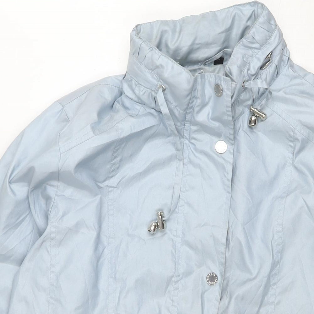 Finesse Womens Blue Rain Coat Jacket Size 14 Zip