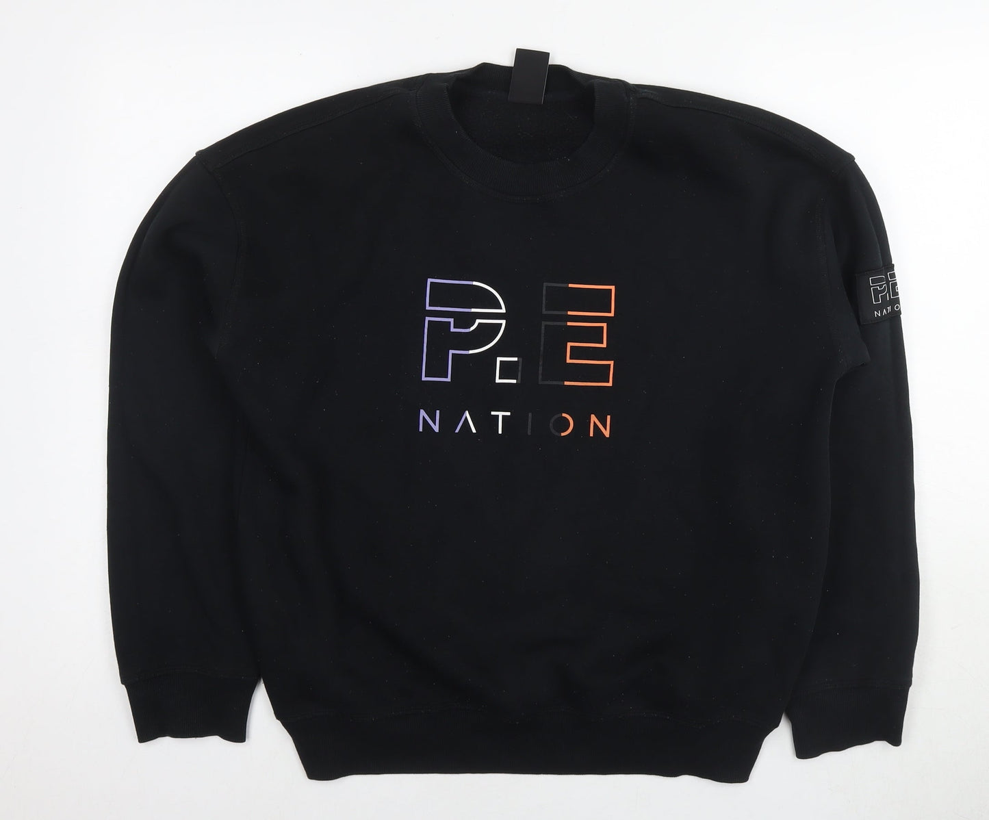 P.E Nation Womens Black Cotton Pullover Sweatshirt Size L Pullover - Logo