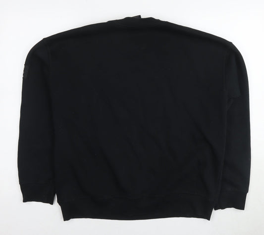 P.E Nation Womens Black Cotton Pullover Sweatshirt Size L Pullover - Logo