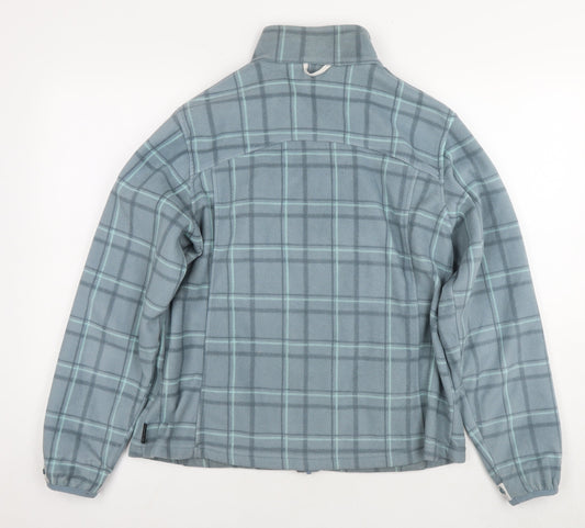 DECATHLON Womens Blue Check Jacket Size XL Zip