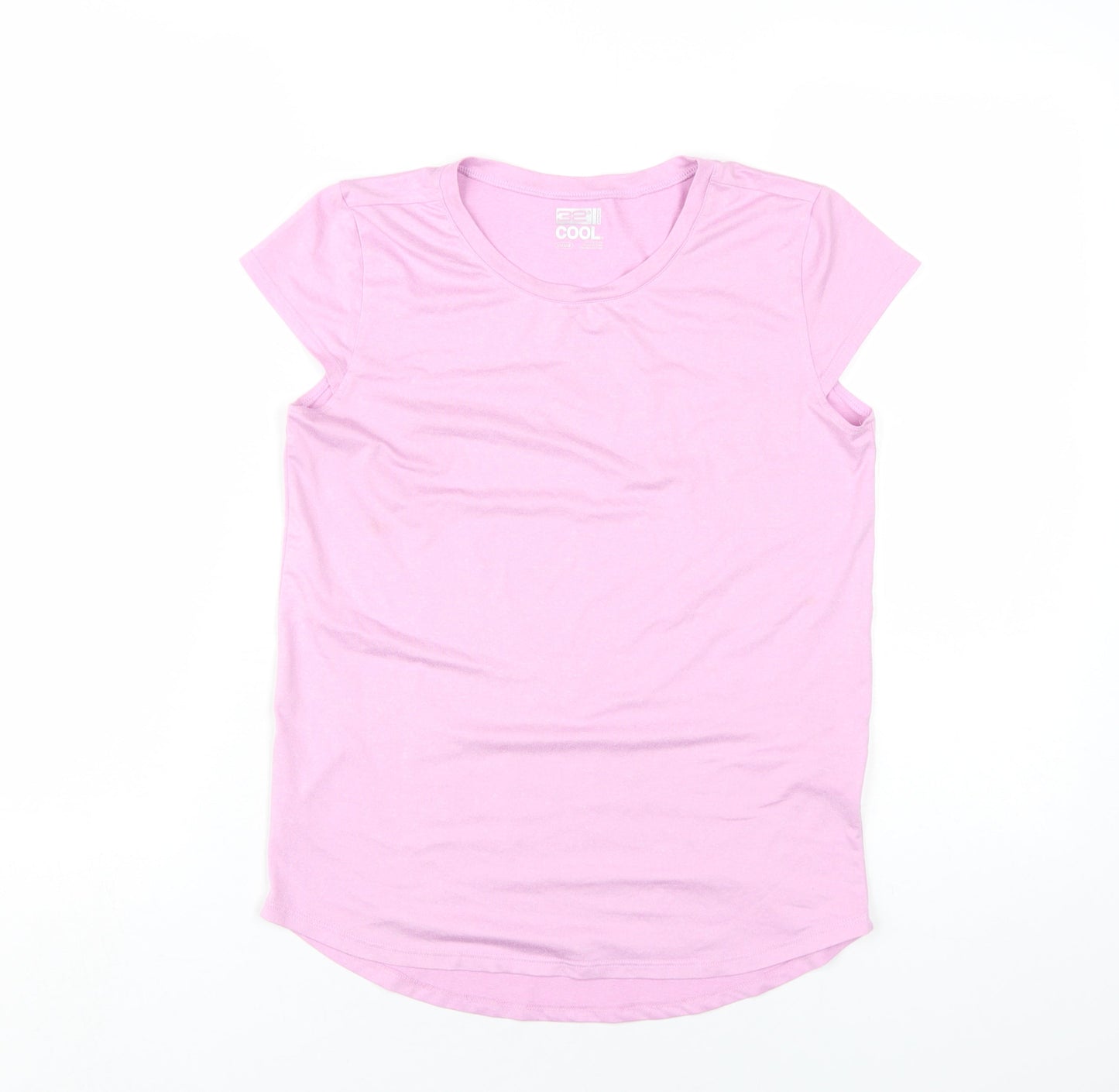 32 Degrees Girls Pink Polyester Basic T-Shirt Size 11-12 Years Round Neck Pullover