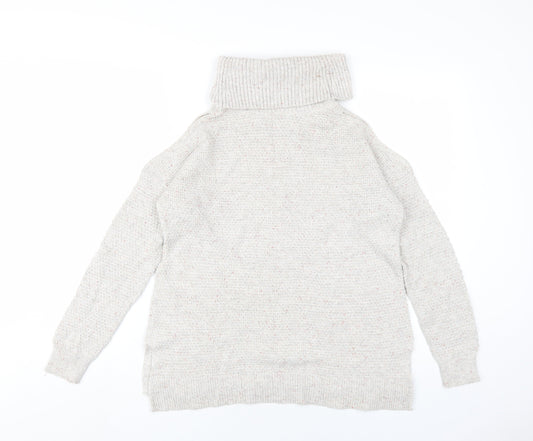 Hollister Womens Grey Roll Neck Cotton Pullover Jumper Size M