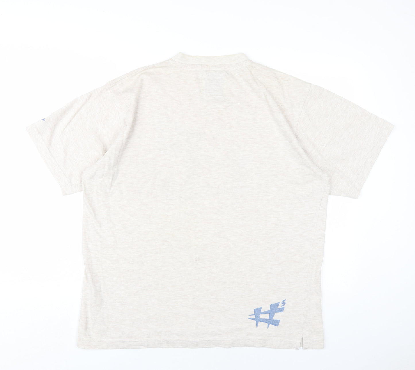 Lee Sharpe Mens Beige Cotton T-Shirt Size L Round Neck