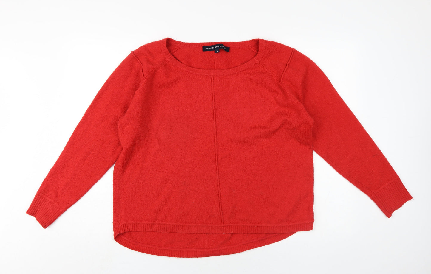 French Connection Womens Red Round Neck Acrylic Pullover Jumper Size M