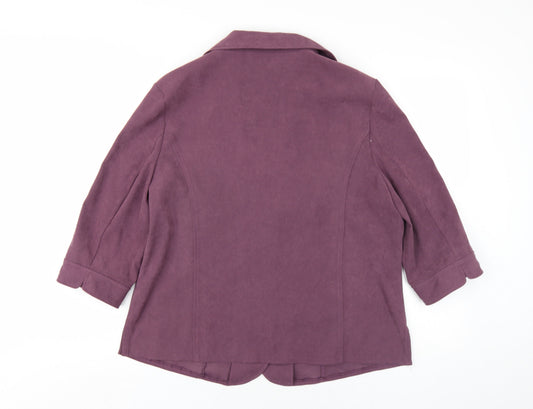 EWM Womens Purple Jacket Size 16 Button