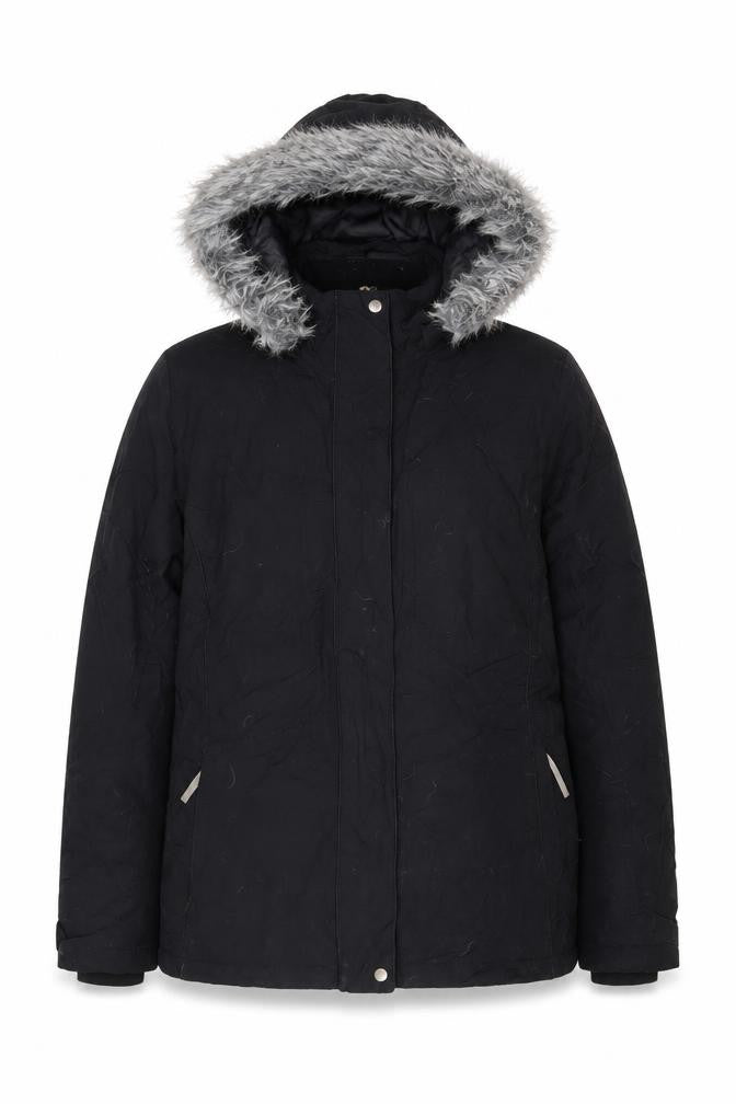 Paola Mondo Womens Black Jacket Coat Size 12 Zip