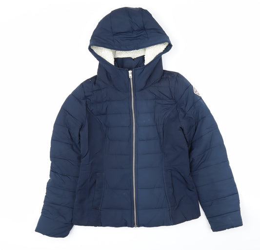 Hollister Womens Blue Jacket Coat Size S Zip