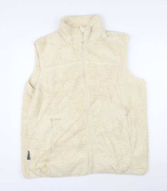 Mountain Life Womens Ivory Gilet Poncho Size 22 Zip