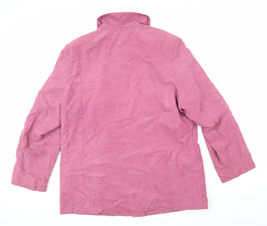 EWM Womens Pink Jacket Blazer Size 16 Button