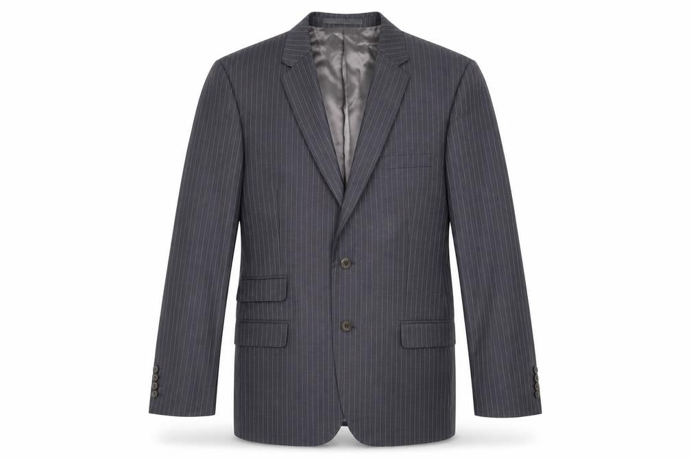Mens 42 Chest Regular Kenneth Cole Grey Two-Button