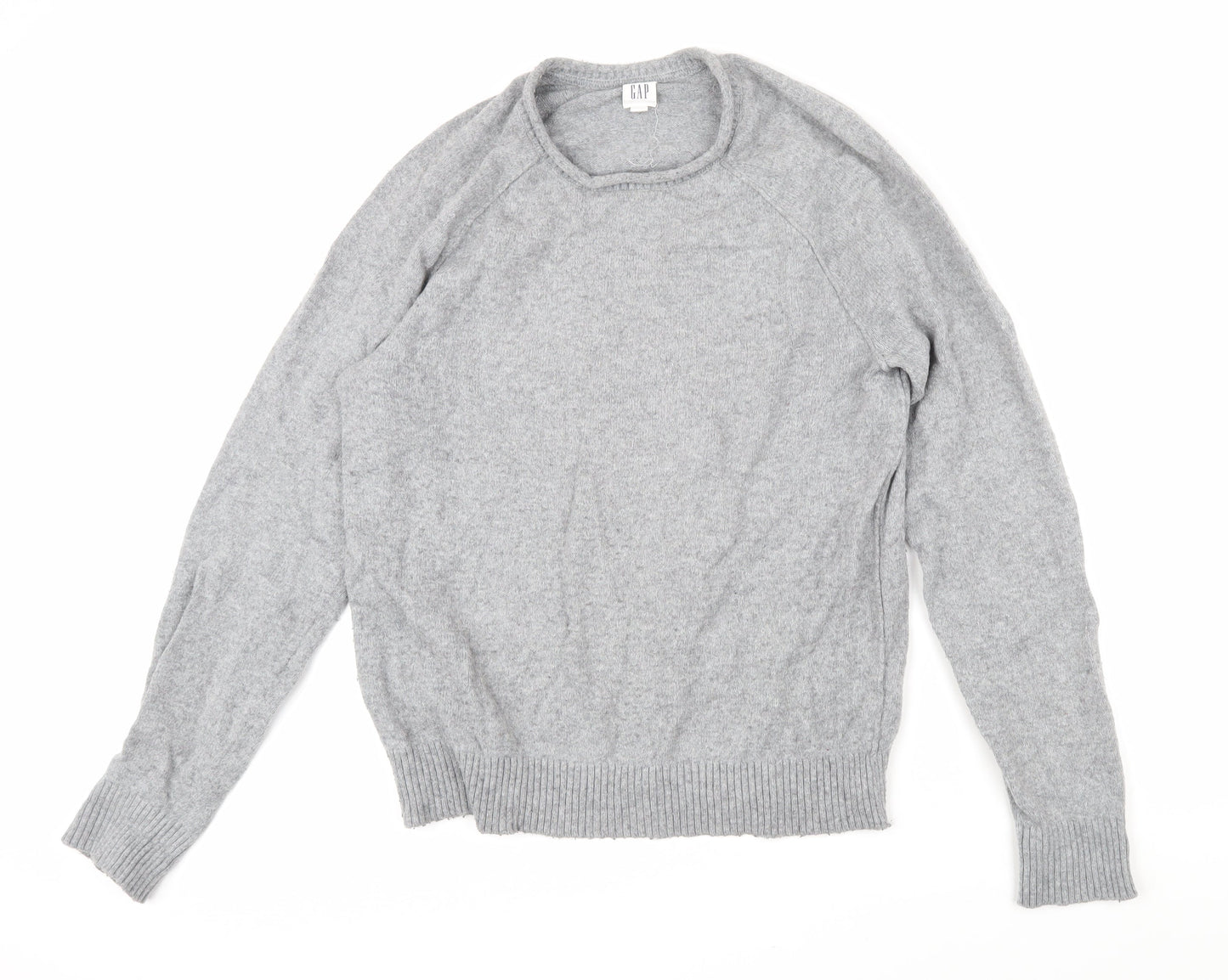Gap Womens Grey Round Neck Wool Pullover Jumper Size M