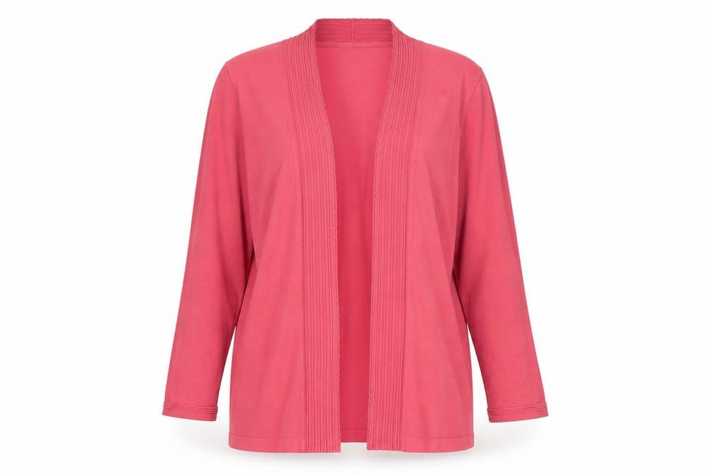 Country Casuals Womens Pink V-Neck Viscose Cardigan Jumper Size S