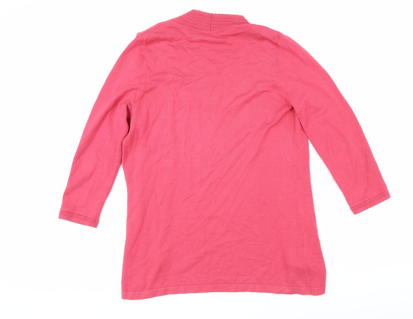 CC Womens Pink V-Neck Viscose Cardigan Jumper Size S
