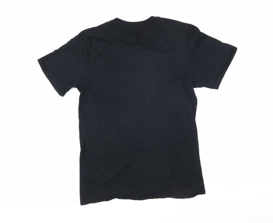 Stranger Things Womens Black Cotton Basic T-Shirt Size S Round Neck - Demogorgon