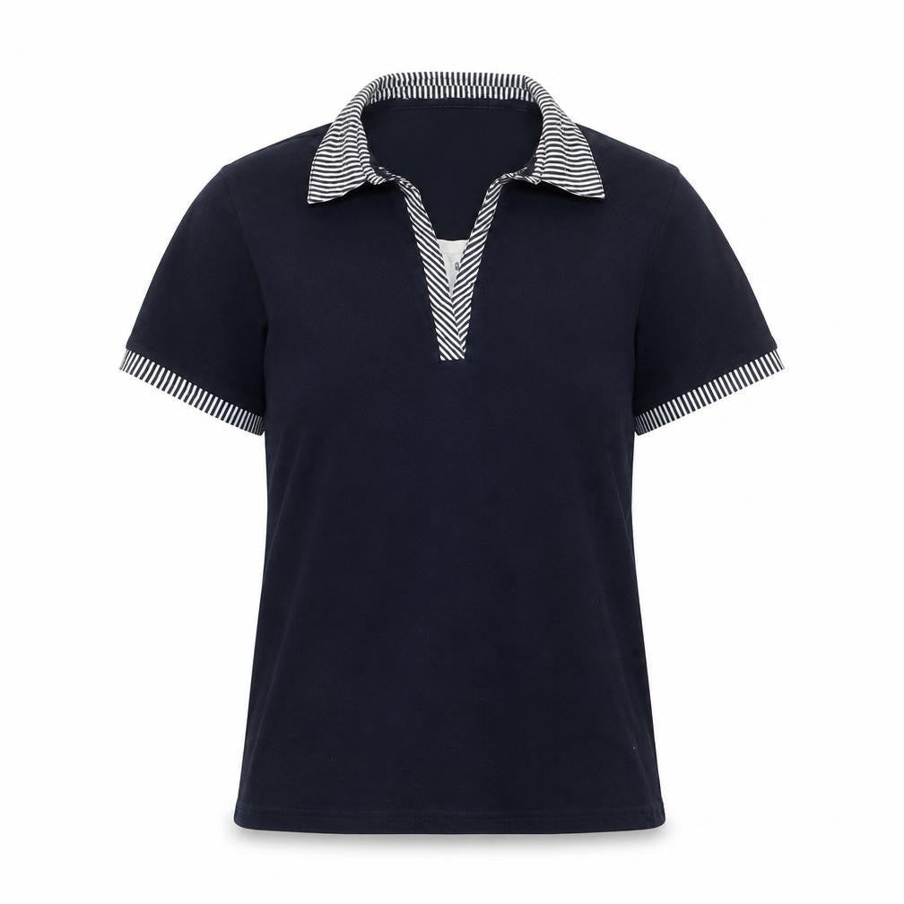 Womens UK Size S EWM Blue Cotton Polo
