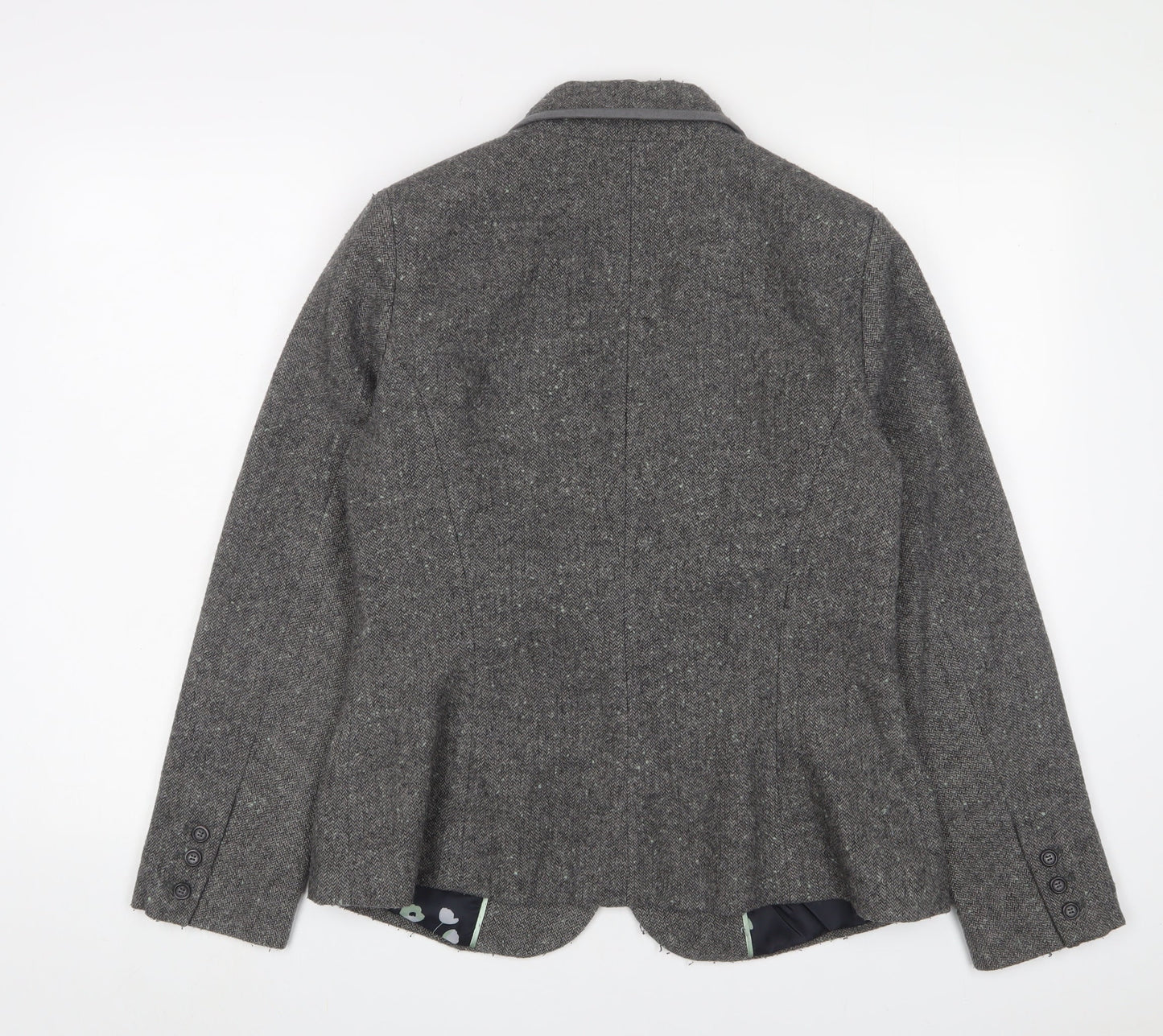 RJR.John Rocha Womens Grey Jacket Blazer Size 14 Button