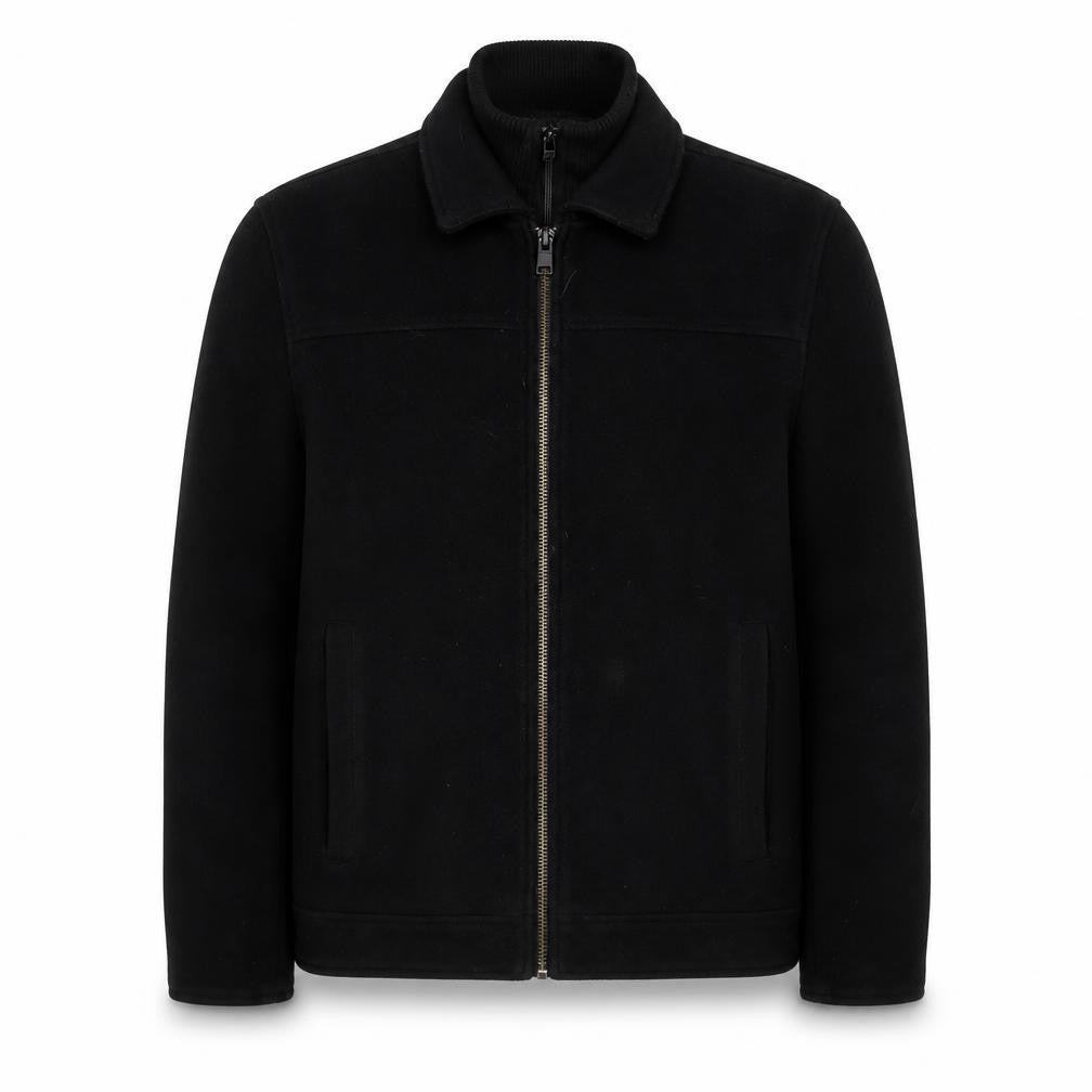 Black Rivet Mens Black Jacket Size L Zip - Pockets
