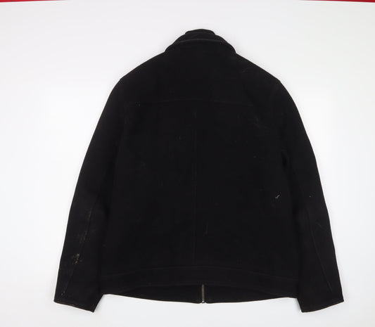 Black Rivet Mens Black Jacket Size L Zip - Pockets
