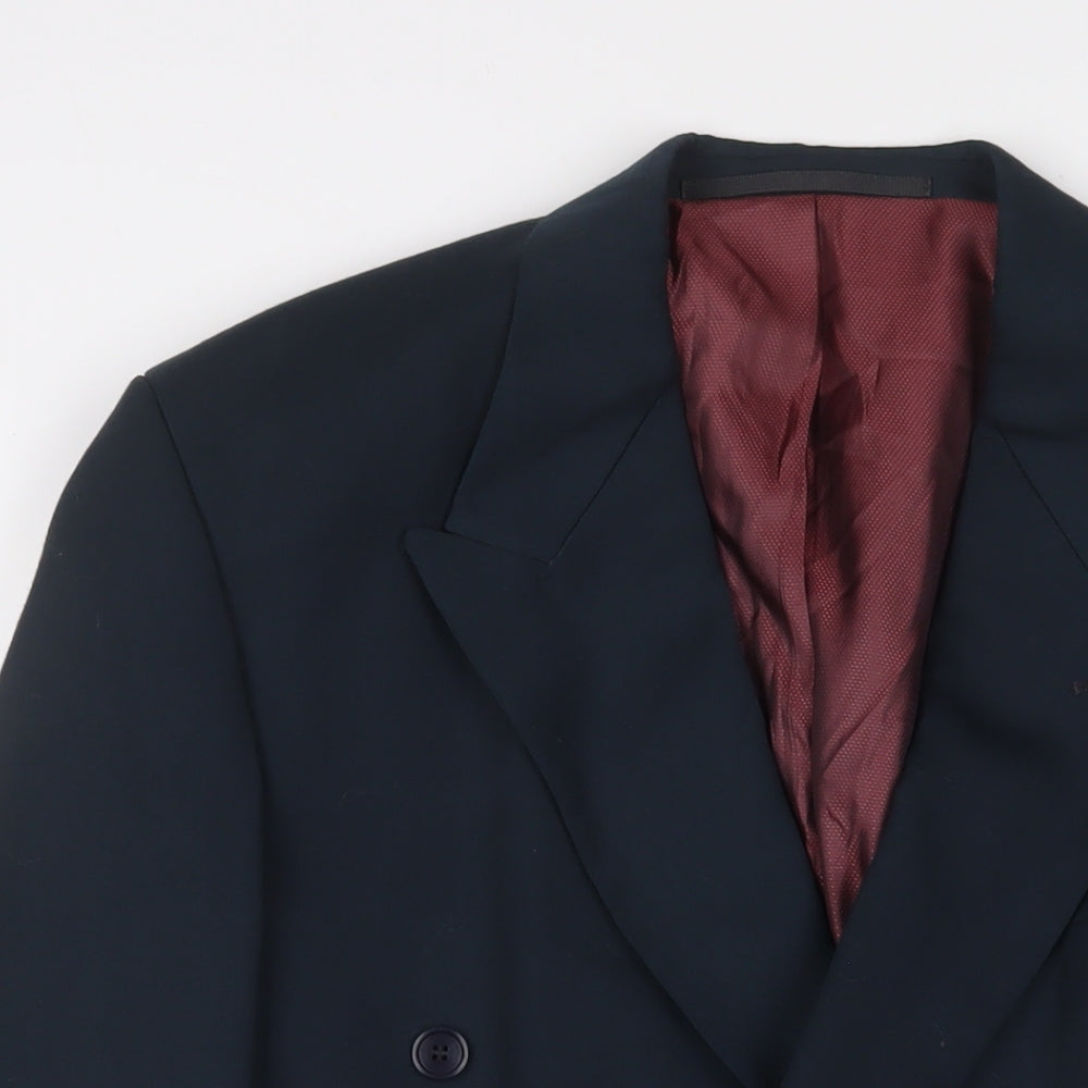 River Island Mens Blue Polyester Jacket Suit Jacket Size 38 Regular