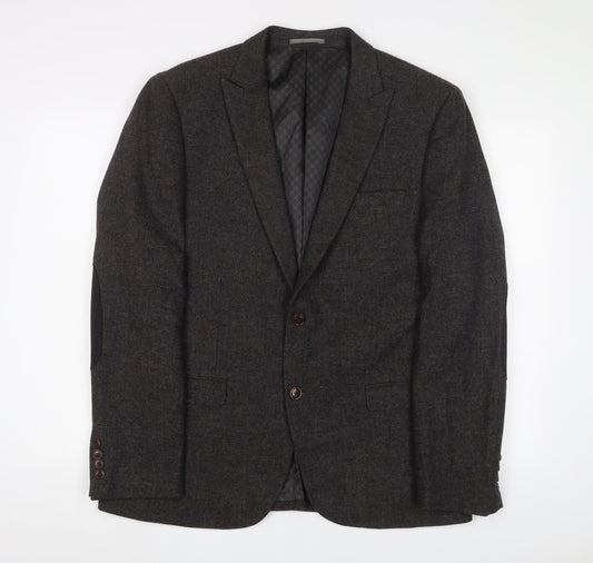 NEXT Mens Brown Wool Jacket Suit Jacket Size 44 Regular