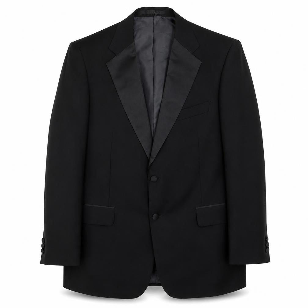 Marks and Spencer Mens Black Polyester Jacket Suit Jacket Size 44 Regular