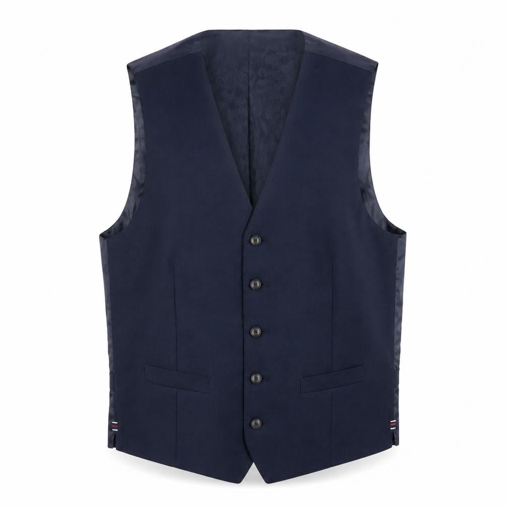 Marks and Spencer Mens Blue Polyester Jacket Suit Waistcoat Size 38 Regular