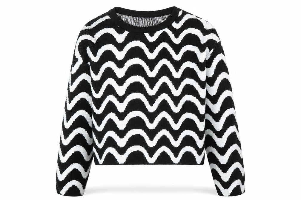 New Look Girls Black Crew Neck Acrylic Pullover Jumper Size 10-11 Years