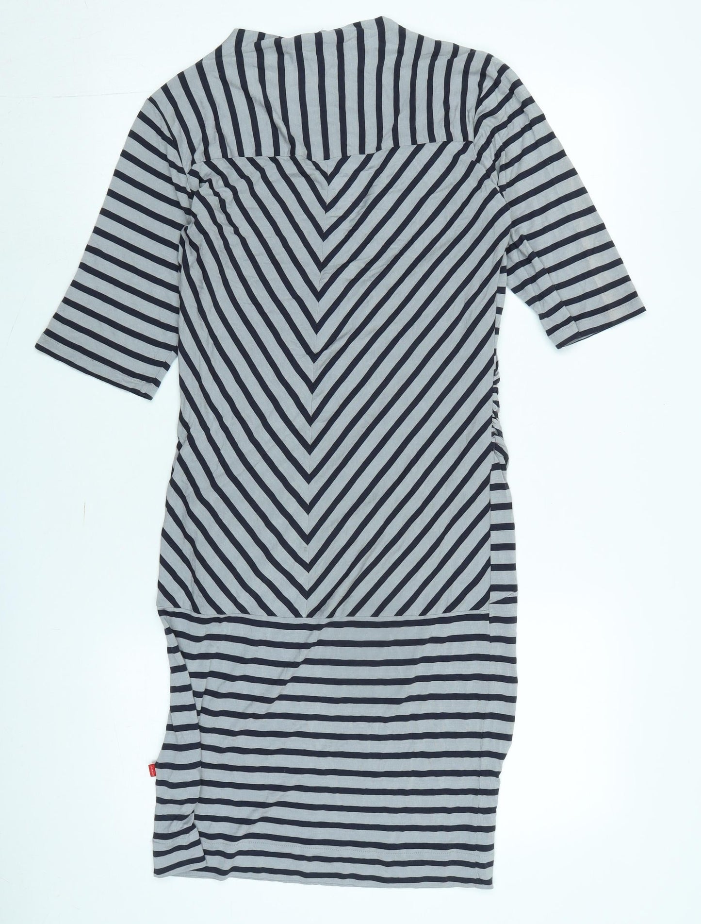 Jackpot Womens Grey Cotton Bodycon Size M V-Neck - Logo