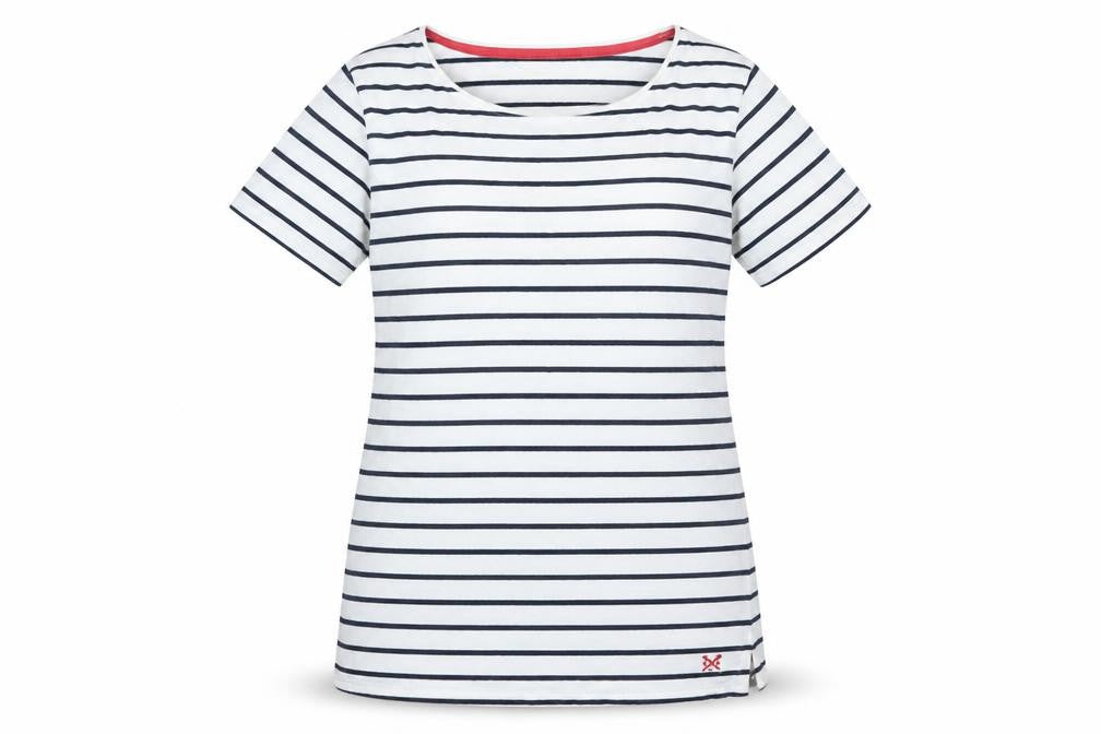 Womens UK Size 8 Crew Clothing White Cotton T-Shirt