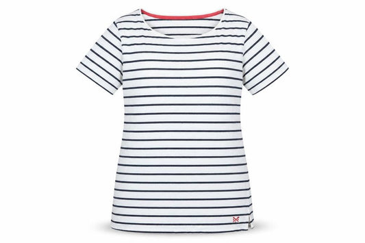 Womens UK Size 8 Crew Clothing White Cotton T-Shirt