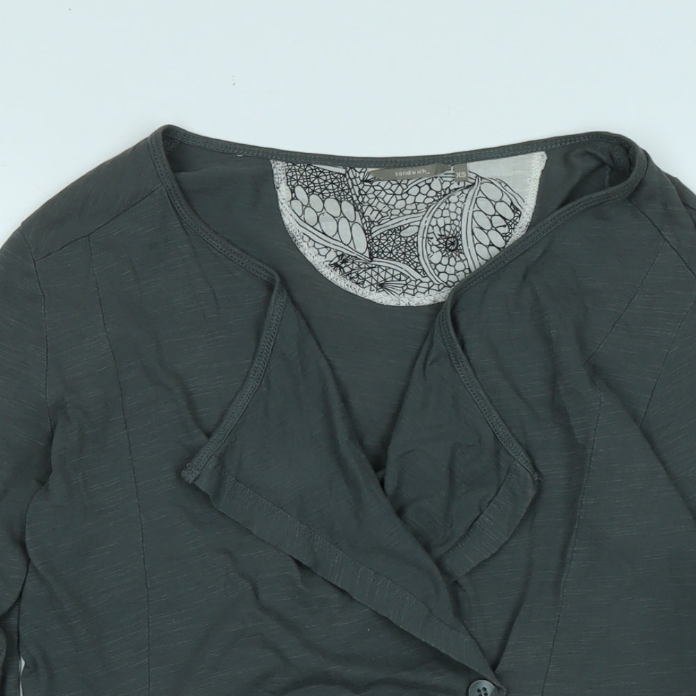 Sandwich Womens Grey Jacket Size XS Button - Logo