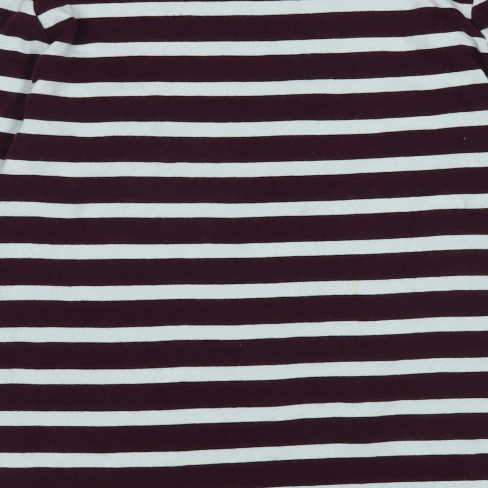 Gap Womens Red Cotton Jersey T-Shirt Size M Boat Neck - Logo
