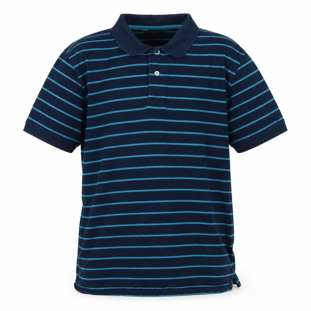 Blue Harbour Mens Blue Cotton Polo Size M Collared - Logo