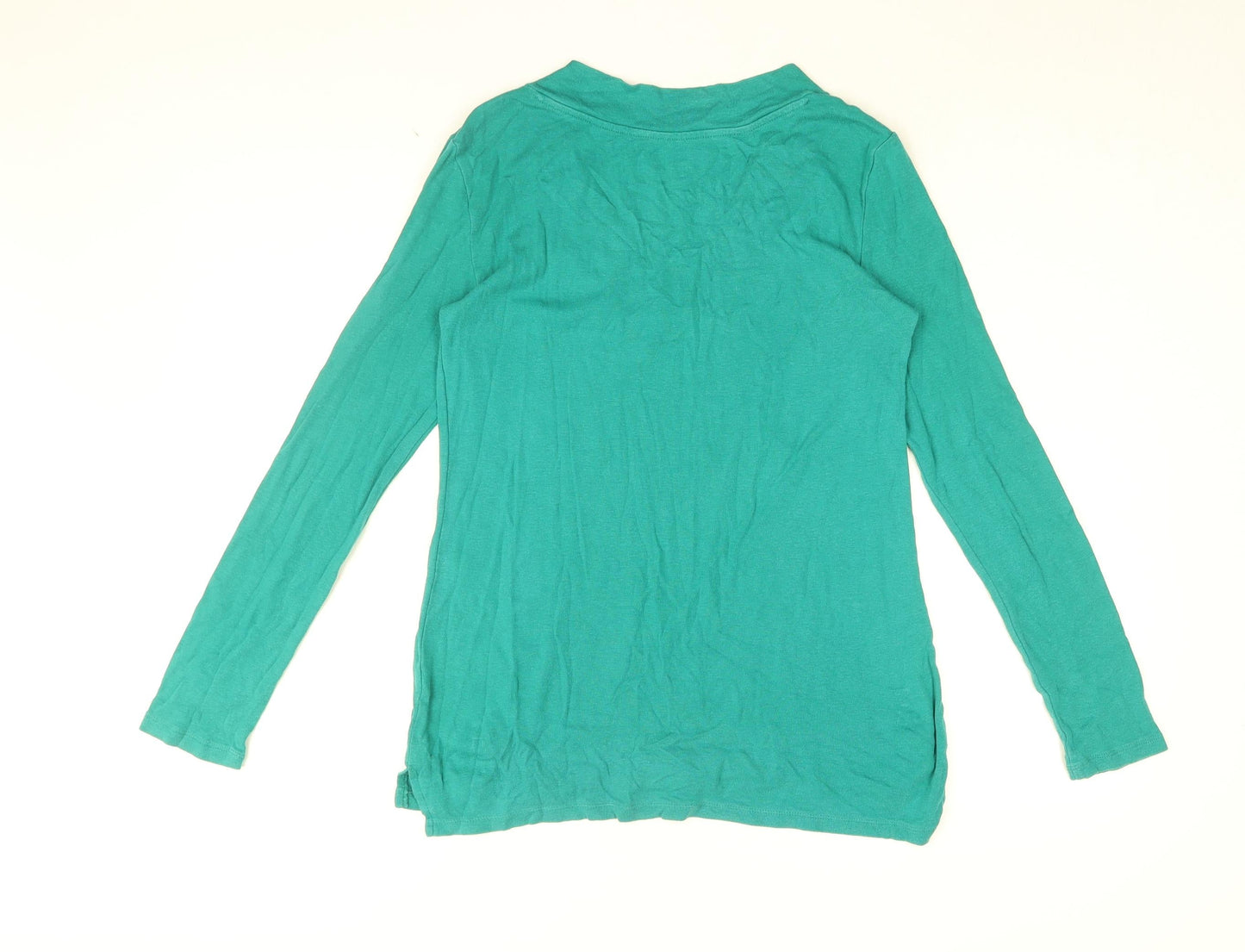 Gap Womens Green Cotton Basic T-Shirt Size M V-Neck