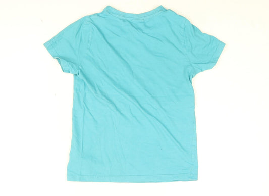 Marvel Comics Boys Blue Cotton Basic T-Shirt Size 8-9 Years Round Neck Pullover - Marvel Comics