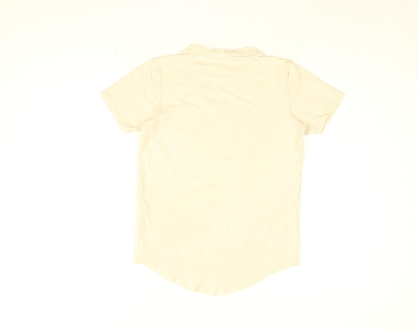Rascal Boys Ivory Cotton Basic T-Shirt Size L Round Neck Pullover - Rascal