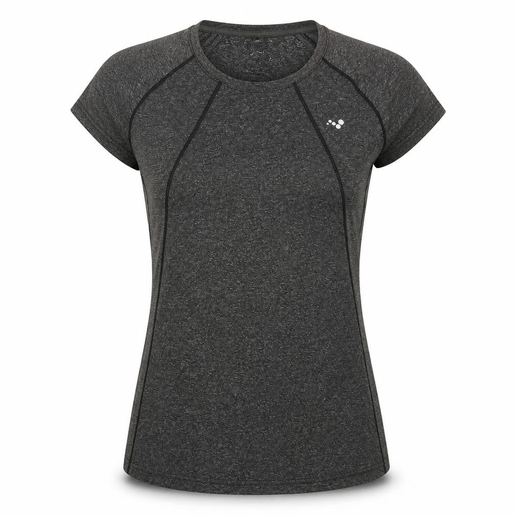 Only Play Womens Black Polyester Basic T-Shirt Size L Round Neck Pullover