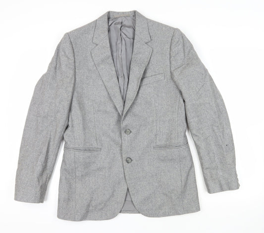Falconry Designs Grey Blazer Size 38, Single-Breasted, Formal