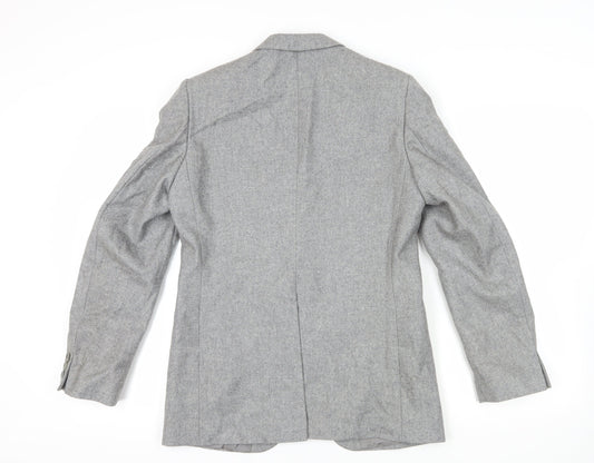 Falconry Designs Grey Blazer Size 38, Single-Breasted, Formal