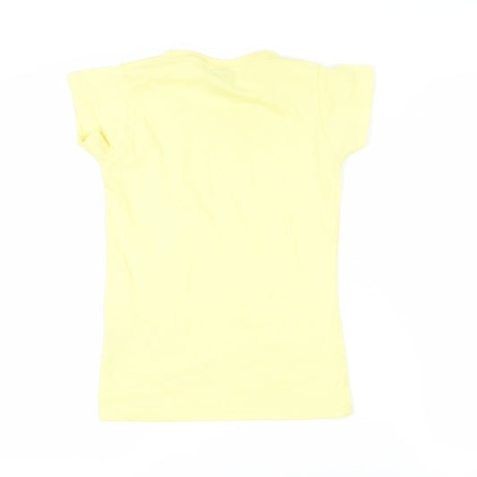 Trespass Yellow Heart Print T-Shirt, Size S