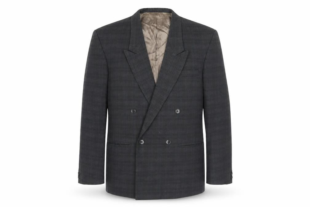 Mens 38 Chest Regular Diesel Grey Four-Button Blazer